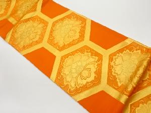 亀甲に抽象模様織出し袋帯